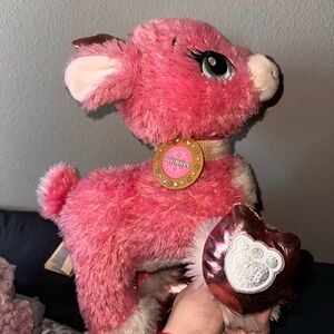 Build-A-Bear Pink and White Plush Toy